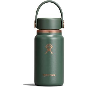 image:imageHydro Flask Micro Bottle  Insulated Mini Leak Proof Flask for Purse or Pocket in 67 Oz Chalk White ARCFOREST GREEN ARC