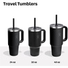 image:imageHydro Flask 24 Oz Travel Tumbler with Handle Clear Lid and Straw  Insulated Stainless Steel in 24 Oz Palmer GreenBurgundy