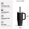 image:imageHydro Flask 24 Oz Travel Tumbler with Handle Clear Lid and Straw  Insulated Stainless Steel in 24 Oz Palmer GreenUTOPIA PURPLE