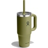 image:imageHydro Flask 24 Oz Travel Tumbler with Handle Clear Lid and Straw  Insulated Stainless Steel in 24 Oz Palmer GreenPALMER GREEN