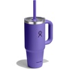 image:imageHydro Flask 24 Oz Travel Tumbler with Handle Clear Lid and Straw  Insulated Stainless Steel in 24 Oz Palmer GreenUTOPIA PURPLE