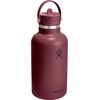 image:imageHydro Flask Water Bottle  Insulated Stainless Steel  Wide Mouth Flex Straw Lid Non Spill Leakproof and Refillable in 32 Oz Deep TealBurgundy