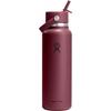 image:imageHydro Flask Water Bottle  Insulated Stainless Steel  Wide Mouth Flex Straw Lid Non Spill Leakproof and Refillable in 32 Oz Deep TealBurgundy