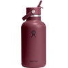 image:imageHydro Flask Water Bottle  Insulated Stainless Steel  Wide Mouth Flex Straw Lid Non Spill Leakproof and Refillable in 32 Oz Deep TealBurgundy