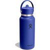 image:imageHydro Flask Water Bottle  Insulated Stainless Steel  Wide Mouth Flex Straw Lid Non Spill Leakproof and Refillable in 32 Oz Deep TealCAPRI BLUE