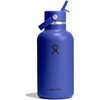 image:imageHydro Flask Water Bottle  Insulated Stainless Steel  Wide Mouth Flex Straw Lid Non Spill Leakproof and Refillable in 32 Oz Deep TealCAPRI BLUE