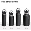 image:imageHydro Flask Water Bottle  Insulated Stainless Steel  Wide Mouth Flex Straw Lid Non Spill Leakproof and Refillable in 32 Oz Deep TealCAPRI BLUE