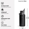 image:imageHydro Flask Water Bottle  Insulated Stainless Steel  Wide Mouth Flex Straw Lid Non Spill Leakproof and Refillable in 32 Oz Deep TealDEEP TEAL