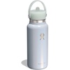 image:imageHydro Flask Water Bottle  Insulated Stainless Steel  Wide Mouth Flex Straw Lid Non Spill Leakproof and Refillable in 32 Oz Deep TealGLIMMER BLUE