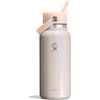 image:imageHydro Flask Water Bottle  Insulated Stainless Steel  Wide Mouth Flex Straw Lid Non Spill Leakproof and Refillable in 32 Oz Deep TealGLIMMER CREAM