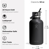 image:imageHydro Flask Water Bottle  Insulated Stainless Steel  Wide Mouth Flex Straw Lid Non Spill Leakproof and Refillable in 32 Oz Deep TealHARBOR BLUE
