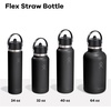 image:imageHydro Flask Water Bottle  Insulated Stainless Steel  Wide Mouth Flex Straw Lid Non Spill Leakproof and Refillable in 32 Oz Deep TealHARBOR BLUE