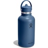 image:imageHydro Flask Water Bottle  Insulated Stainless Steel  Wide Mouth Flex Straw Lid Non Spill Leakproof and Refillable in 32 Oz Deep TealHARBOR BLUE