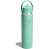 image:imageHydro Flask Water Bottle  Insulated Stainless Steel  Wide Mouth Flex Straw Lid Non Spill Leakproof and Refillable in 32 Oz Deep TealMERMAID GREEN