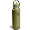 image:imageHydro Flask Water Bottle  Insulated Stainless Steel  Wide Mouth Flex Straw Lid Non Spill Leakproof and Refillable in 32 Oz Deep TealPALMER GREEN