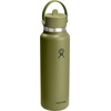 image:imageHydro Flask Water Bottle  Insulated Stainless Steel  Wide Mouth Flex Straw Lid Non Spill Leakproof and Refillable in 32 Oz Deep TealPALMER GREEN