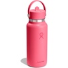 image:imageHydro Flask Water Bottle  Insulated Stainless Steel  Wide Mouth Flex Straw Lid Non Spill Leakproof and Refillable in 32 Oz Deep TealPOPSTAR PINK
