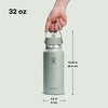 image:imageHydro Flask Water Bottle  Insulated Stainless Steel  Wide Mouth Flex Straw Lid Non Spill Leakproof and Refillable in 32 Oz Deep TealTONAL AGAVE