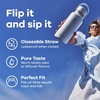 image:imageHydro Flask Water Bottle  Insulated Stainless Steel  Wide Mouth Flex Straw Lid Non Spill Leakproof and Refillable in 32 Oz Deep TealTONAL AGAVE