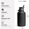 image:imageHydro Flask Water Bottle  Insulated Stainless Steel  Wide Mouth Flex Straw Lid Non Spill Leakproof and Refillable in 32 Oz Deep TealTONAL WHITE