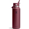 image:imageHydro Flask Water Bottle  Insulated Stainless Steel  Wide Mouth Flex Straw Lid Non Spill Leakproof and Refillable in 32 Oz Deep TealBurgundy